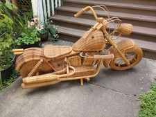 Vintage Large 1980’s Wicker Rattan Bamboo Harley Davidson Tom Dixon Habitat picture