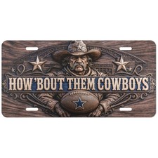 Dallas Cowboys Flat License Plate How Bout Them Cowboys Car Tag 12x6 Flat Print picture