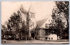 K45/ Bad Axe Michigan RPPC Postcard c1910 M.E. Church Building 331 picture