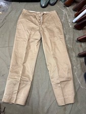 ORIGINAL WWII US ARMY EM OFFICER KHAKI SUMMER FIELD TROUSERS- XLARGE 38 WAIST picture