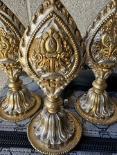 4 Tibetan Buddhist MANDALA Mandal Offering Intricate Detail Rare Vintage Tibet picture