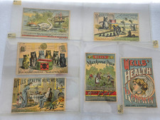 Lot 6 Antique Victorian QUACK MEDICINE Trade Cards Rough on Rats 1800s *ALL MINT picture