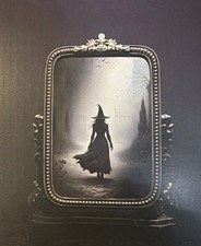 Christian Siriano LED Lighted Halloween Mirror Witch Reveal Tabletop Bronze NIB picture