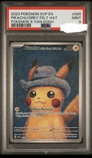 Pokemon Card Pikachu with a Grey Felt Hat #085 Van Gogh Museum PSA 9 Mint picture