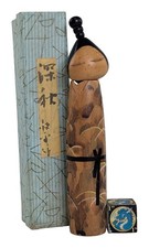 Creative Kokeshi Doll w/ Unique Hair & Box by Katase Kaihei from Japan 19cm 7.5