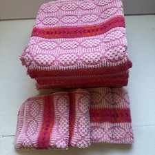 Vintage Springmaid PINK Towel Set Of 4:  4 Bath 4 Wash Cloth Excellent Condition picture