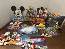Lot 10 Mickey Mouse, Disney Postcards All Die Cut Oversized Unused picture