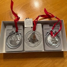 Three Silver-plated Christmas ornaments from Christofle in box picture