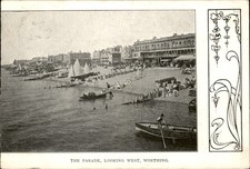 Worthing England The Parade Looking West c1900s-10s Vintage Postcard picture