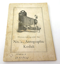 Antique 1920 Picture Taking with the No. 3A Autographic Kodak Book Booklet Eastm picture