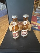 Schlitz Vintage Salt & Pepper Shakers W/Original Carton c1952 picture