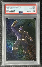 2023 2024 Upper Deck Marvel Flair Thanos High Noon #52 /15 PSA 10 picture