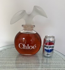 Chloé Perfume Glass Factice STORE Display Bottle Frosted Stopper Large Vintage picture