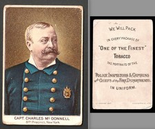 N288 Buchner Tobacco Card 1887 Police Inspectors & Captain McDonnell NY SR.pc.Mc picture