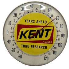 Vintage Kent Feeds Advertising Thermometer 10