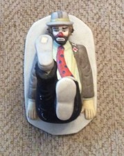 EMMETT KELLY JR.Miniature Figurine By Flambro - Clown On Back Leg Lifts exercise picture