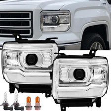 For 2014 2015 2016 2017 2018 GMC Sierra 1500 Headlight Headlamp Assembly Compati picture