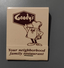Vtg Goodys Family Restaurant New Mexico Matchbook Albuquerque Santa Fe Unstruck picture