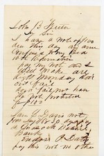 1868 Handwritten Letter Payment Demand JL Davis Rheumatism Confined Bed sick picture