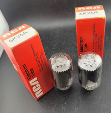 Gm Tested NOS Pair RCA  6KV6A  Black Plate Audio / Radio Tubes picture