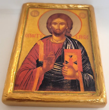 Jesus Christ Rare Mt Athos Greek Orthodox Icon Art on Wood ICXCNIKA 1103ath picture