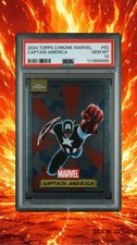 Topps 2024 Topps Chrome Marvel Captain America #92 Base Set PSA 10 picture
