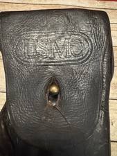 Vintage USMC 9MM Beretta M9 Black Leather Holster by Cathey Enterprises 6088011 picture