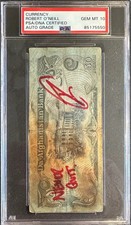 Robert O'Neill Signed Original Al-Qaeda Used Bin Laden Bank Currency PSA 10 picture