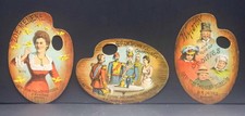 General Tom Thumb Troupe Opera House Painter's Palette Trade Cards (3) Die Cut picture