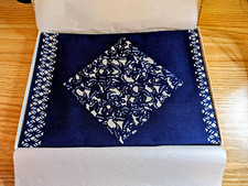 Vintage Japanese Nambu Kodai Katazome Indigo Table Center Runner New In Box picture