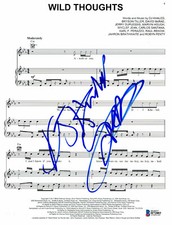 DJ KHALED  SIGNED WILD THOUGHTS AUTOGRAPH 8.5 x 11 LYRIC SHEET BECKETT BAS picture