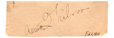ANNA Q. NILSSON. SWEDISH ACTRESS AUTOGRAPH CUT SQUARE 2/8/1934 picture