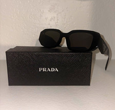 PRADA SPR 17W-F 1AB-5S0 Women's Rectangle Sunglasses Black UV400 picture