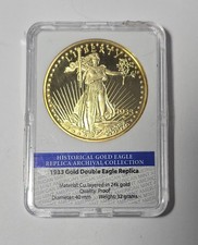 American Mint Replica 1933 Double Eagle 24kt Gold Plated Proof Copy picture