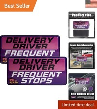 2PCS 9x4 Pink Delivery Driver Magnet Signs - Weatherproof Safety Accessories picture