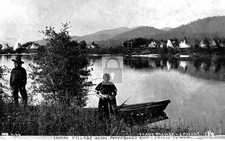 1909 Indian Village Pend Oreille River Near Usk Washington WA - 11x17 Reprint picture
