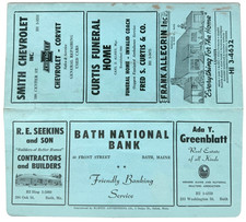c1950s Bath Maine National Bank Envelope Multi Business Advertising NOS Unused C picture