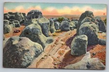 1946 The City Of Rocks Between Deming And Silver City New Mexico Postcard picture