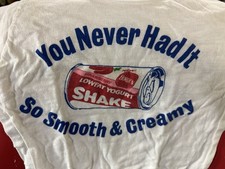 VINTAGE BORDEN YOGURT SHAKE T SHIRT ADVERTISING 70’s SPOKANE HANES CHILDS MED picture