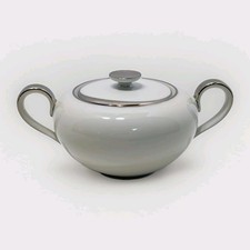 Bavarian Crown Jewel Fine China, Silver Moon Collection, Lidded Sugar Bowl, VTG picture