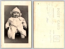 1920 Real Photo Postcard RPPC Baby Eugene 7 Months Old Vertura Photo picture