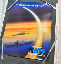 16 x 20 vintage US Navy NATF Northrup McDonnell Douglas Team EARLY F-22 Poster picture