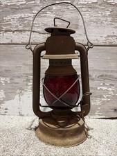 Antique 1923 Dietz Red Lamp Little Wizard No. 150 Detroit Gas Co Lantern picture