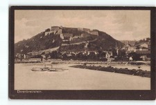 Ehrenbreitstein Fortress Koblenz Germany Rhine River Steamboat Vintage Postcard picture