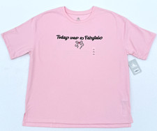 2026 Disney Parks TODAY WAS A FAIRYTALE Pink PRINCESS Oversized T-Shirt Womens L picture