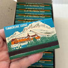 1940's Vintage TIMBERLINE LODGE Mt. Hood FULL Box of 25 Matchbooks UNSTRUCK picture