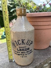 Antique Pick Up Leeds Ginger Two Tone Beer Bottle 1912 picture