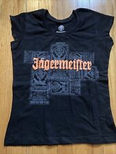 Women's Jagermeister T Shirt Black Graphic Logo Tee Top picture