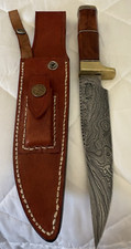 Beautiful 13 Inch RBH Custom Knives  Damascus Blade Fighter Knive & Sheath picture