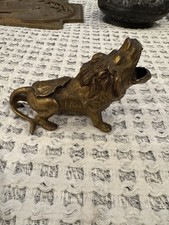 Rare Vintage Jennings Brothers Bronze Big Mouth Lion Cigar Holder picture